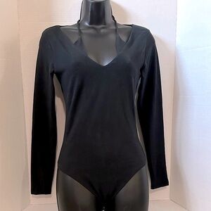 Abercrombie & Fitch Black V-Neck Bodysuit small